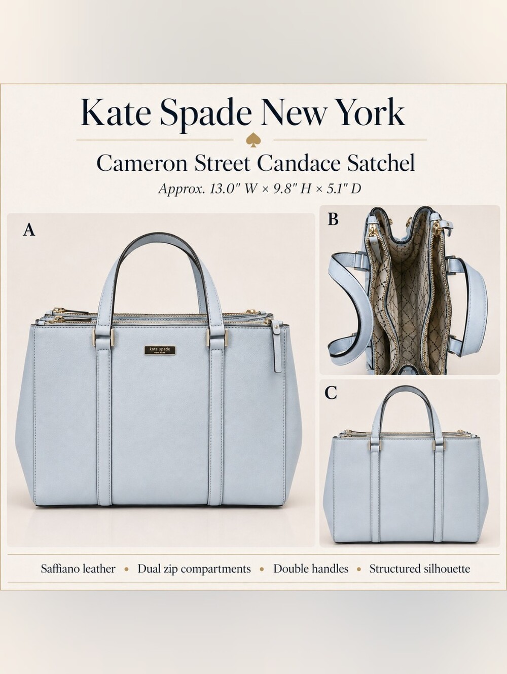 kate spade Cameron Street Candace Satchel in light blue